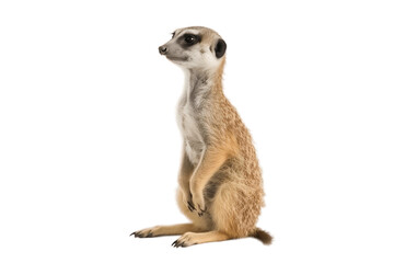 Isolated Meerkat on a Transparent Background. Generative AI