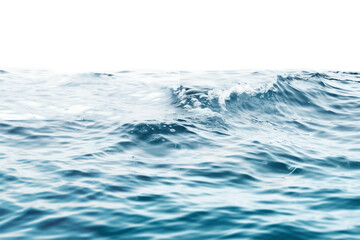 Isolated Ocean Water Surface on a Transparent Background. Generative AI