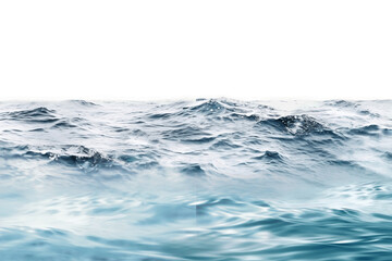 Isolated Ocean Water Surface on a Transparent Background. Generative AI