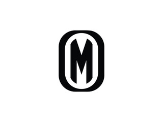 modern monogram letter MO or OM logo design - obrazy, fototapety, plakaty