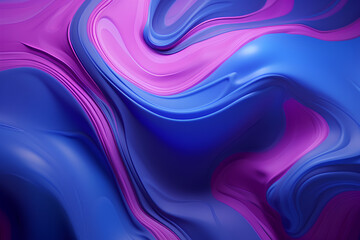 Colorful abstract liquids in purple and blue colors on a background. 