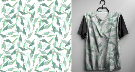 T-shirt dressing seamles pattern fabric - 624706862