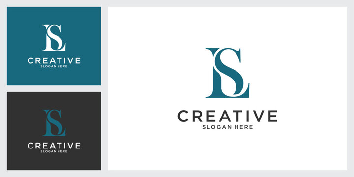 LS or SL letter logo design vector template