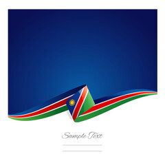 New abstract Namibia flag ribbon