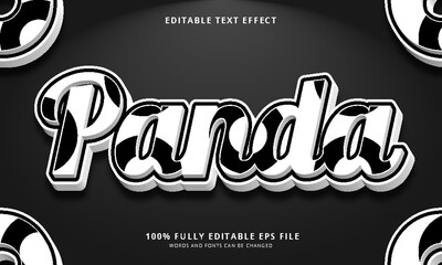 Panda text style editable text effect