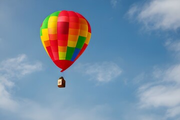 Naklejka premium hot air balloon in the sky. Generative AI