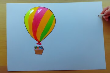 hot air balloon. Generative AI