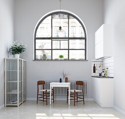 minimalistic kitchen interior