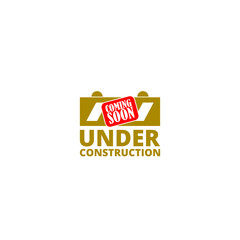 Under construction coming soon icon isolated on white background