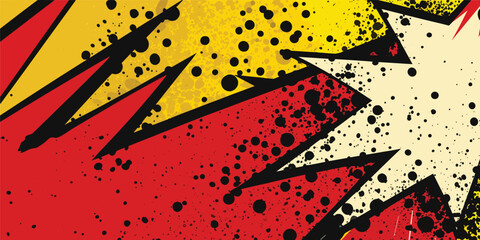 VIntage retro comics boom explosion crash bang cover book design with light and dots. Can be used for decoration or graphics. Graphic Art. Vector. Illustration