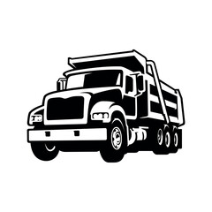 dump truck illustration icon and logo vector © winana