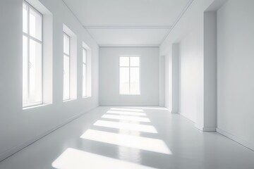 Minimalistic white room. Generate Ai