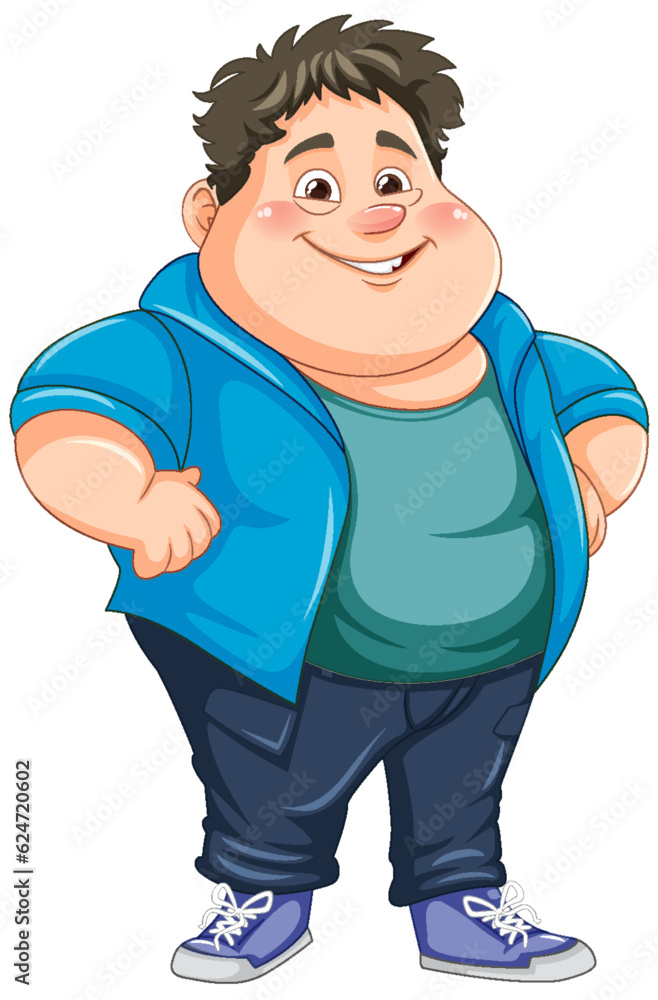 Canvas Prints cute chubby boy cartoon character