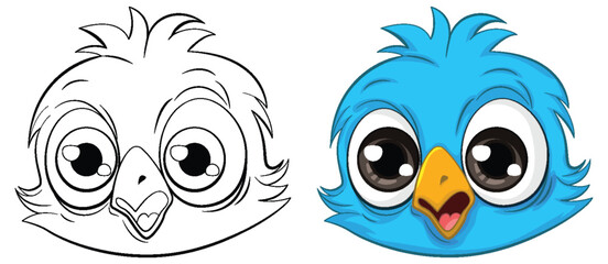 Cute owl chick cartoon isolated © brgfx