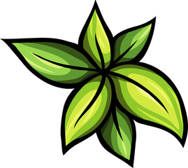 Tree leaf cartoon funny illustration