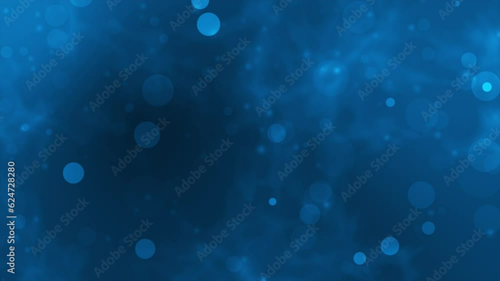 Poster animated abstract background and fading royal blue particles designed background, texture or pattern