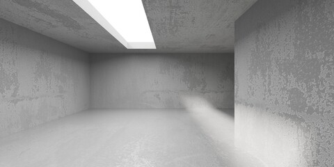 Abstract empty modern interior. Concrete walls