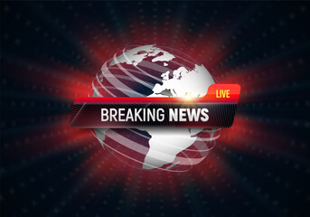 Breaking news background. Vector template for your design.