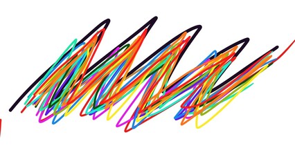 colorful zig zag caryon scribbles. suitable for abstract art themes.
