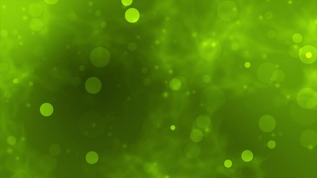 Animated Abstract background and Fading Lime green Particles designed background, texture or pattern