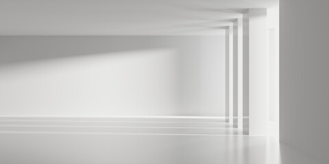 White Abstract Modern Architecture Interior Background