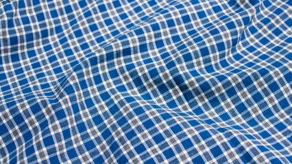 Camisa de cuadros azul detalle