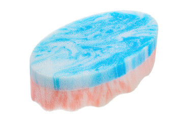 Shower puff sponge soft fluffy for bath isolated on the white background