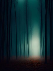 horror illustration  scary background horror background ,ghost forest for  halloween and atr illustration generative ai