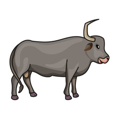 Cow of animal vector icon.Color vector icon isolated on white background cow of animal.