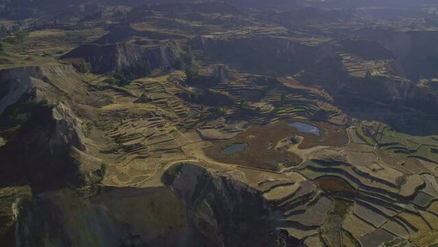 View of the Colca Canyon in the Caylloma region, Arequipa. Peru.
