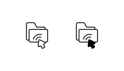 Data Access icon design with white background stock illustration