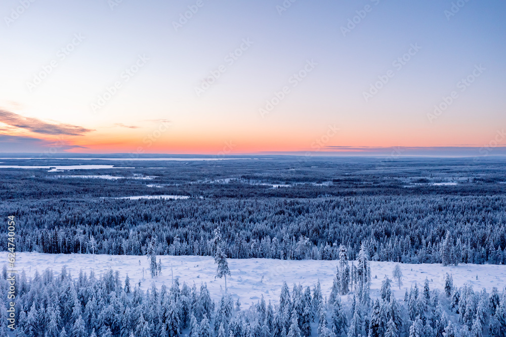 Wall mural winter landscape