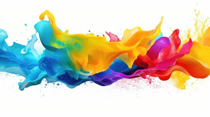 Colorful art colors splashes background. AI generative.