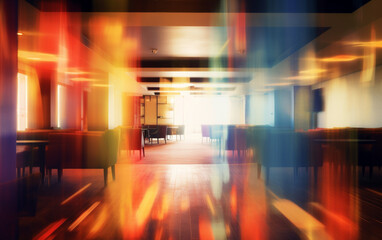 Abstract blur hotel interior