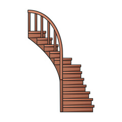 Staircase vector icon.Color vector icon isolated on white background staircase.