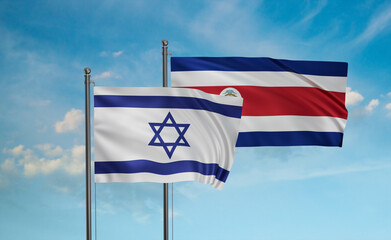 Costa Rico and Israel flag
