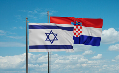 Croatia and Israel flag