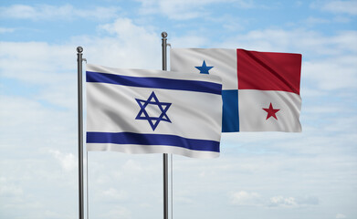 Panama and Israel flag