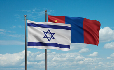 Mongolia and Israel flag