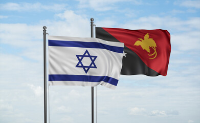 Papua New Guinea and Israel flag