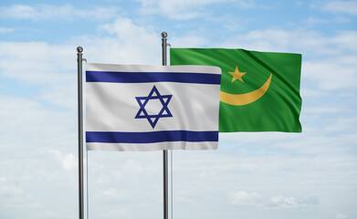 Mauritania and Israel flag