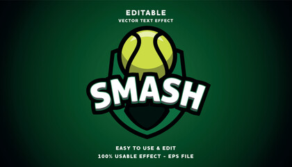 smash editable text effect with modern and simple style