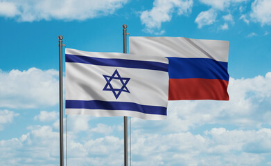 Russia and Israel flag