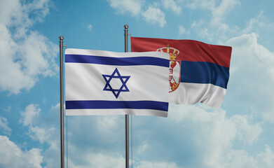 Serbia and Israel flag