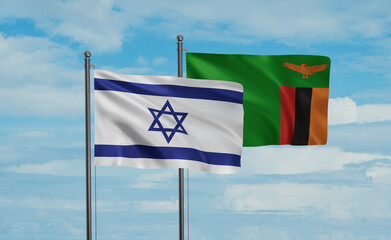 Zambia and Israel flag