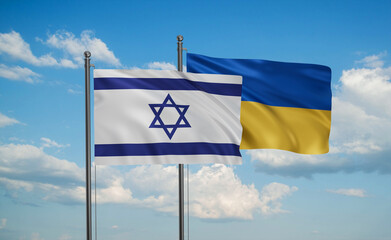 Ukrain and Israel flag - 624743805