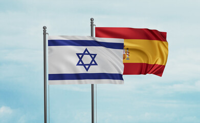 Spain and Israel flag