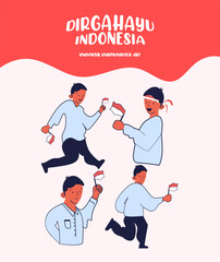 Dirgahayu Inadonesia 17 august indonesia independence day For Social Media Independence Template 75 tahun