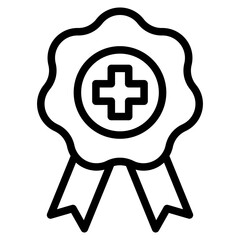 medical award ribbon line