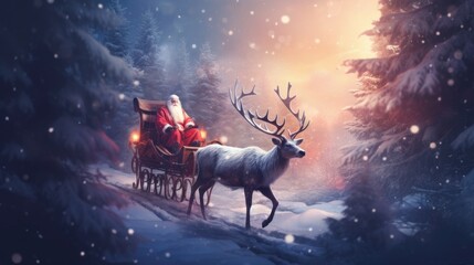 Obraz na płótnie Canvas Santa Claus, Christmas, New Year Generative AI